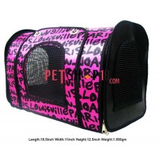 Printed Carry Bag Pink For Pet